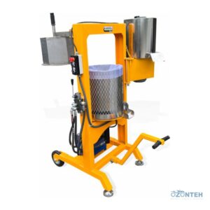 Presă de fructe cu zdrobitor Kadioglu PT650 Prestoo, cu coș perforat din inox și cadru pe roți