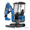 Miniexcavator RIPPA R10 ECO cu copertină, vedere din față la trei sferturi